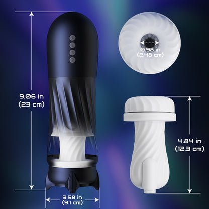 Rocket Cup Masturabtor 3 Rotierend 5 Vibrierend Dehnbar & Heizen