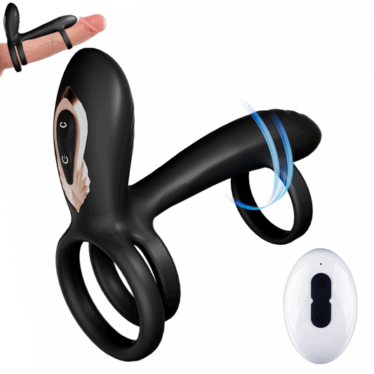 【Neu! 】Warren – 10 Rotationen + 10 Vibrationen Premium-Penisring mit Doppelring