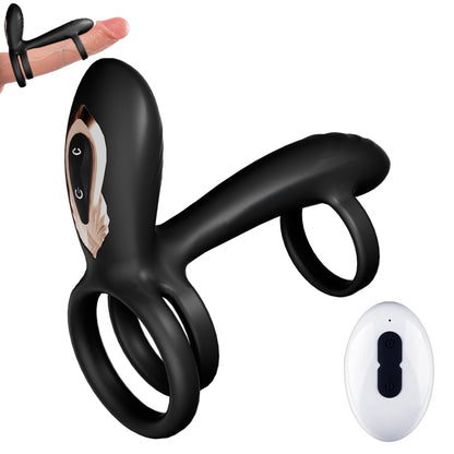 【Neu! 】Warren – 10 Rotationen + 10 Vibrationen Premium-Penisring mit Doppelring