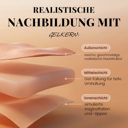 Calista - Silikon-Popo Realistischer Masturbator für Männer, hoch-elastisches Honiggel, Doppel-Schicht-Simulation | Vaginal- & Analstimulation