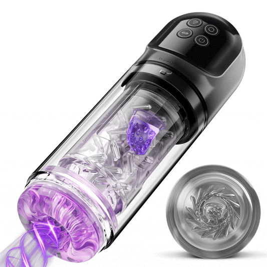 Vortex - 7 Saugen Dual-Temperatur SPA Boner Enlarger 7 Rotierende 360° Massage Masturbator