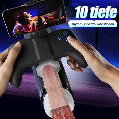 Acmejoy Turbo - 10-Modus Explosiver Stoß-Stroker – Immersives Gamepad-Design mit Handyhalter
