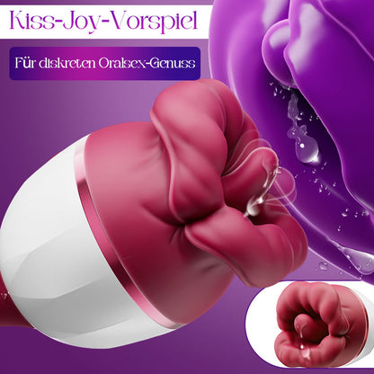 Elowen - Großer Mund mit Zungenlecken für Klitoris- und Brustwarzenstimulation, stoßender Vibrator für den G-Punkt.