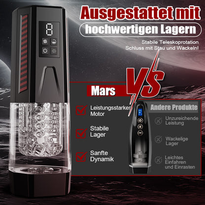 Mars - Oral Dominator 7 vibrierend 7 dehnend 7 rotierend Doppelmotor 4-in-1 Masturbator