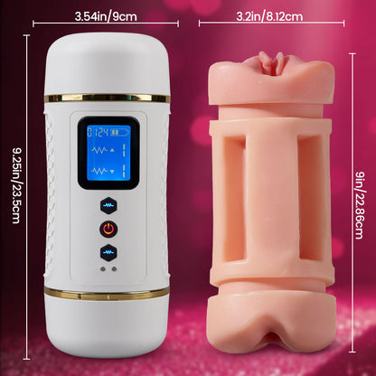 Throb - Dual-End Vibrator Ausdauer-Trainer Edging-Verzögerung & Endurance-Builder Masturbator für Männer