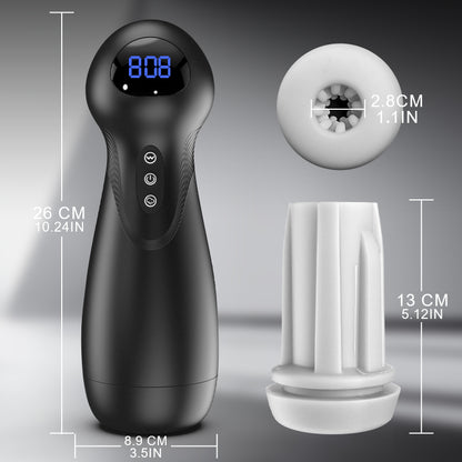 SolaceX - 9-stufige Saugfunktion 10-stufige Vibrationsfunktion, automatischer männlicher Masturbator mit starker Saugkraft Masturbator